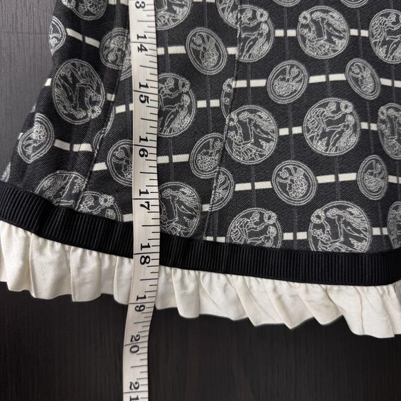 On Gossamer Corset Tank Top Women Small Coin Print Ruffle Hem Cami Y2K Retro S - Picture 10 of 11